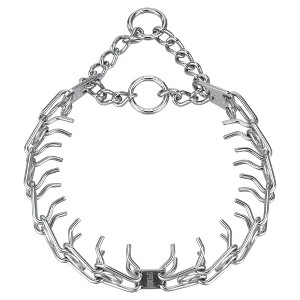 Herm. Sprenger® ULTRA-PLUS Dog Training Collar with Center Plate & Assembly Chain with 2 Rings, No Color, 3.0 mm x 18" Neck Size; 24" Chain Length - 1 of 2