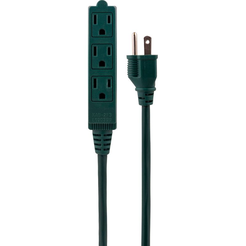 Philips 15&#39; 3-Outlet Grounded Extension Cord Outdoor Green, 3 of 11