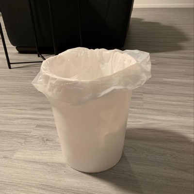 2 Gallon Small Plastic Trash Bags, 7.5 Liters Clear Wastebasket