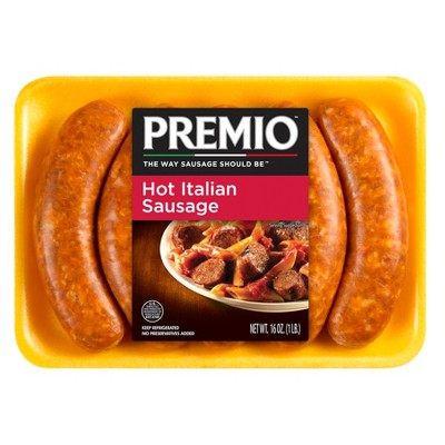 Premio Hot Italian Sausage Links - 16oz/5ct