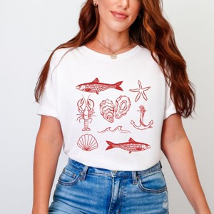 Simply Sage Market Fisherman Collage Garment Dyed Tee - 1 of 4