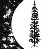 vidaXL Christmas Tree Decoration Slim Artificial Half Xmas Tree with Stand - Black 70.9" - 3 of 4