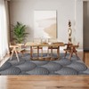 Machine Washable Area Rug Modern Abstract Decorative Non Slip Backing Low Pile Contemporary Lines Rugs - 3 of 4
