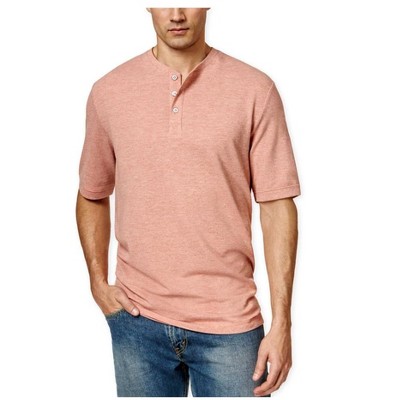 Weatherproof Mens Vintage Pique SS Henley Shirt