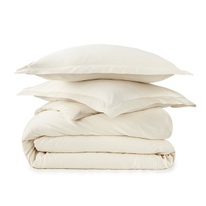 Whisper Organics Organic Cotton Sateen Duvet Cover Set – 500 Thread Count – GOTS & Fairtrade Certified - 1 of 4