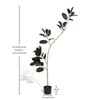 Maggift Artificial Plant Palm Tree Indoor Faux Fake Floor Greenery Potted Real Touch Decorative Green Leaves Black Pot, Green, 8.2"*8.2"*82.6" - 3 of 4