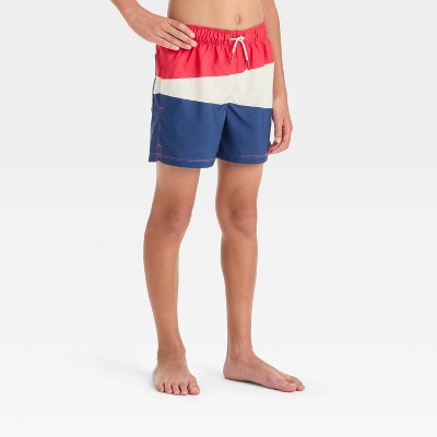 Boys' Americana Colorblock Swim Trunks - art class™