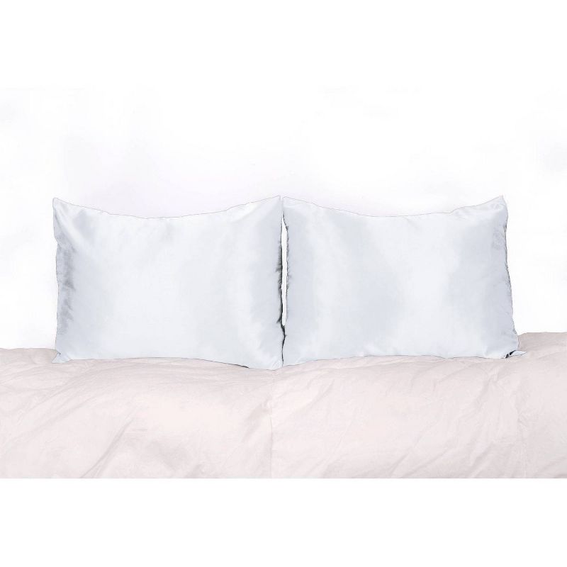 Morning Glamour Standard Satin Solid Pillowcase Set, 3 of 10