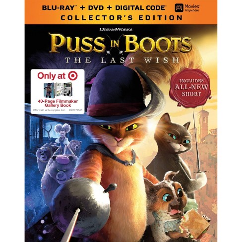 Puss in Boots: The Last Wish Deluxe Edition (Target Exclusive) (Blu-ray +  DVD + Digital)