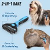 Pet Grooming Combo - Deshedding Brush with Metal Comb for Detangling and Dematting - 2 of 4