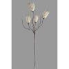 White Spiky Stem – 43"H Artificial Floral Accent with Bendable Petals, EVA Foam & Wire Construction (Set of 6) By Kalalou - 3 of 3