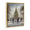 Stupell Industries Town Christmas Tree Black Floater Framed Canvas Wall Art - 3 of 4
