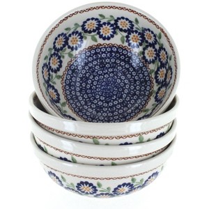 Blue Rose Polish Pottery M089 Manufaktura Dessert Bowl Set - 1 of 2
