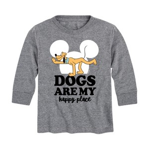 Boys' - Disney - Pluto Dogs Happy Place Long Sleeve Graphic T-Shirt - 1 of 4