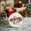 Lomsoe Dogs Ornament Dogs Lovers Christmas Xmas Ornaments Decor Funny Christmas Hanging Ceramic Ornament - 2 of 4