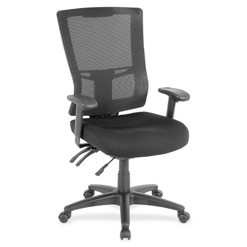Black LLR85562 Lorell Hi-Back Chair Mesh Headrest 