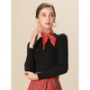 Allegra K Women's Satin Printed Square Kerchief Hair Wrap Neck Scarf 2Pcs - 4 of 4