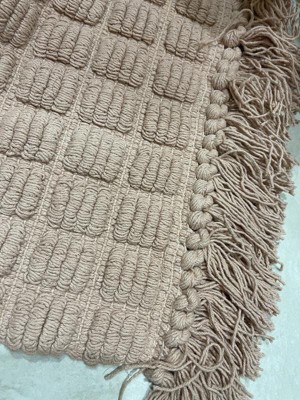 20x32 Knit Striped Chenille Bath Rug Fringe White - Threshold™ : Target