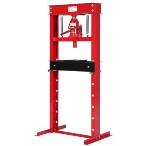 20 Ton/6-Ton Hydraulic Shop Press,Heavy Duty Benchtop Hydraulic Press with 2 Press Plates, H-Frame Pneumatic Shop Press Adjustable Height for Garage - 1 of 4