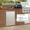 VEVOR Pull Out Trash Drawer 19.7W x 26.5H Inch Outdoor Kitchen Drawers Stainless Steel with Trash Bag Ring for BBQ Island or Grill Station, Silver - 3 of 4