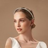 Unique Bargains Women's Single Row Rhinestone Tassel Headband Silver Tone 1 Pc - 2 of 4