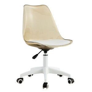 NicBex Adjustable Plastic Armless Swivel Office Chair for Gaming Work Study Vanity,Living Room - 1 of 4