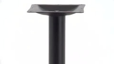 Black Cast Iron Bar Height Table Base with Cross Style Design