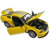 2007 Ford Shelby GT500 Yellow with Silver Stripes "Shelby Collectibles" Series 1/18 Diecast Model Car by ACME - 2 of 4