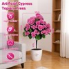 2-Pack Silk Begonia Tree DIY Kit - Artificial Flowers for Home Decor, Wedding Centerpieces, Flower Arranging Crafts - Premium Gift Set - 2 of 4