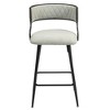 DOMETOUR 26'' PU Bar Stool Counter Height Stool with Black Base and Footrest For Kitchen Island - 3 of 4