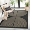 Lahome Modern Rainbow Jute Washable Outdoor Area Rug-Soft, Durable Carpet for Patio, Garden, or Balcony - 2 of 4