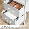 Acoinel Multi Functional Small Nightstand with 2 Fabric Drawers, White - 3 of 4
