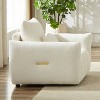 TIRAMISUBEST Modern Design Teddy Velvet Sofa with Pillow, Solid Wood Frame Upholstered Single Sofa - 4 of 4