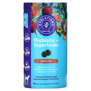 NaturVet Probiotics + Superfoods, Digestive, For Dogs, 90 Soft Chews - 1 of 3