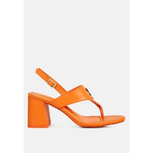 Block Heel Thong Sandals