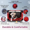 PetLuv Cat & Dog Pull-Along Carrier on Wheels & Rolling Travel Crate, Removable Soft Pillow, Privacy Windows, Locking Zippers, Pocket, Seatbelt Loops - 2 of 4