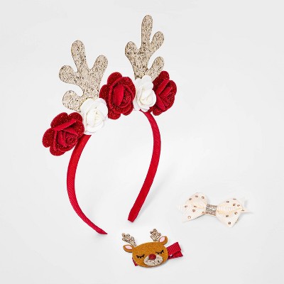 Toddler Girls' Reindeer Headband Clip Set - Cat & Jack™
