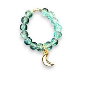 Michelle Marie Boutique's  Crystal Stretch Ring with Assorted Pewter Charms - 1 of 4