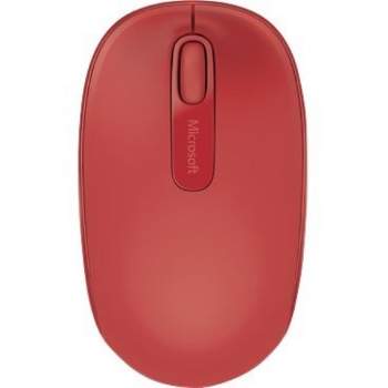 Microsoft Wireless Mobile Mouse 1850 Flame Red - Wireless Connectivity - USB 2.0 Nano Transceiver - Built-in Storage for Transceiver