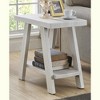 VYNXARIA Contemporary Wood Shelf Side Table in White Finish - 2 of 4