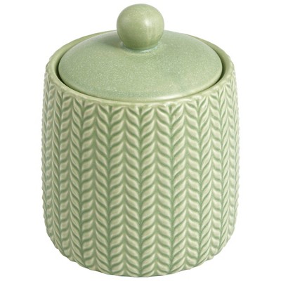Dashi Cotton Ball Jar Allure Home Creations: Ceramic Bathroom Canister, Hand Washable
