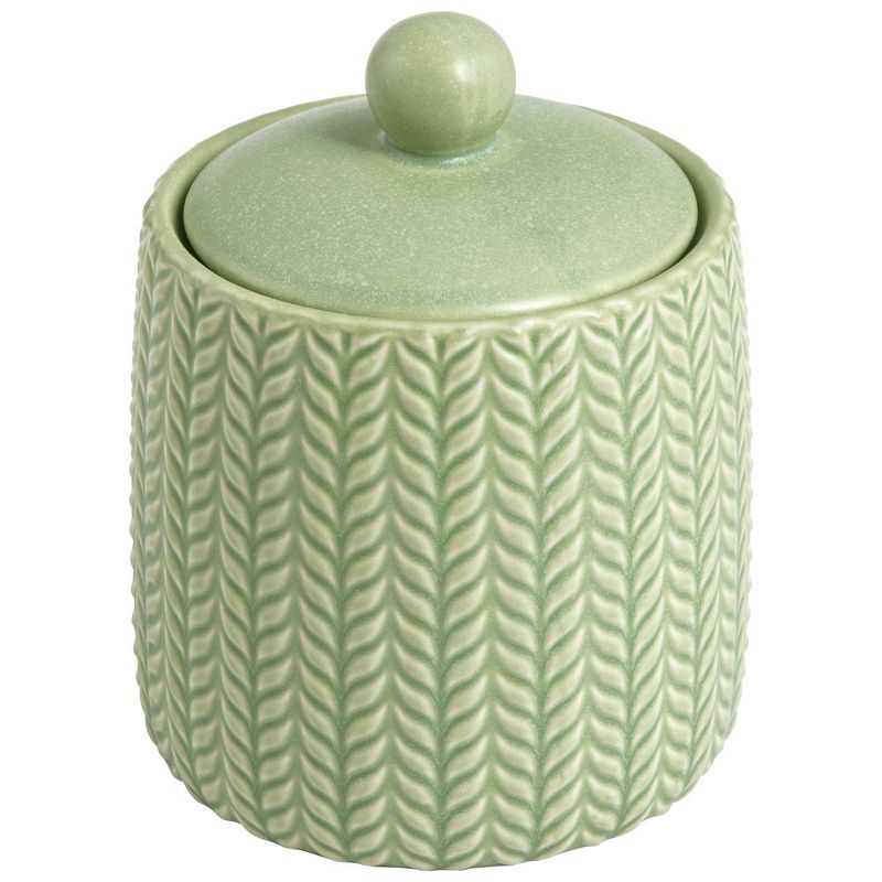 Dashi Cotton Ball Jar Sage Green - Allure Home Creations, 1 of 6