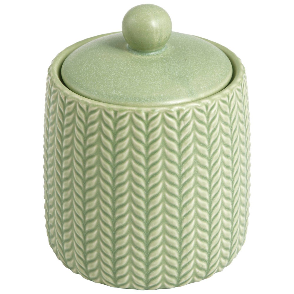 Photos - Other sanitary accessories Dashi Cotton Ball Jar Sage Green - Allure Home Creations