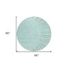 Teal Blue Aqua And Mint Green Abstract Washable Indoor Outdoor Area Rug - 3 of 4