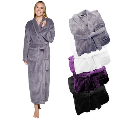 Silver Lilly - Women's Full Length Plush Luxury Bathrobe : Target