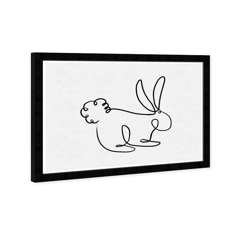 19&#34; x 13&#34; Bunny Outline Simple Animals Framed Wall Art Black - Olivia&#39;s Easel, 4 of 7