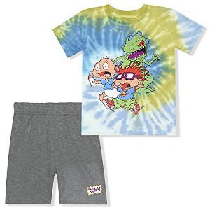 Nickelodeon Boy's Rugrats Tie Dye Graphic Tee and Casual Shorts Set for Toddler - 1 of 4