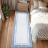 Washable Rug Modern Bordered Non Slip Rug Foldable Stain Resistant Rugs Geometric Low Pile Neutral Indoor Carpet for Bedroom Home Office Kids Room - 4 of 4