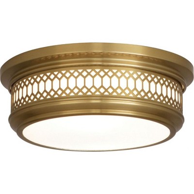 Robert Abbey Lighting Williamsburg Tucker - Light Flush Mount in  Antique Brass