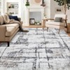 coucheta Area Rug, Washable Abstract Indoor Carpet with Non-Slip Backing, Non-shedding Distressed Floor Cover, Soft Rug - 2 of 4
